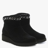Thumbnail for your product : UGG Riley Black Suede Grommet Mini Boots