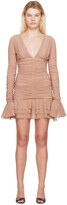 Thumbnail for your product : Blumarine Beige Ruched Minidress