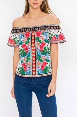 Flying Tomato Off-The-Shoulder Blouse