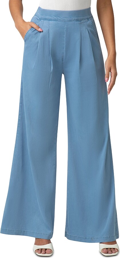 Hue Fluid Denim Palazzo Pants