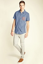 Thumbnail for your product : FOREVER 21 MEN Chambray Pocket Shirt