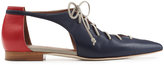 Thumbnail for your product : Malone Souliers Leather Lace-Up Flats