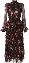 Thumbnail for your product : Giambattista Valli Floral Tiered Ruffle Dress
