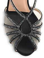 Thumbnail for your product : Valentino Jewelry Sequin-Coated Satin Sandals