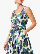 Thumbnail for your product : Phase Eight Janetta Floral Print Fit and Flare Dress, Blue/Cream