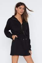 Thumbnail for your product : Nasty Gal Womens Zip 'Em into Shape Drawstring Dress - black - 10