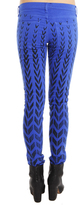 Thumbnail for your product : Current/Elliott Ankle Skinny Jean in Cobalt Chevron