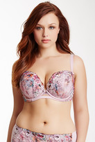 Thumbnail for your product : Mystique Curvy Couture Intimates Floral Embroidery Plunging Balconette Bra