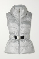 Thumbnail for your product : Jet Set Clara Belted Padded Quilted Metallic Ripstop Ski Vest - Silver