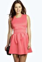 Thumbnail for your product : boohoo Petite Beth Cross Back Skater Dress