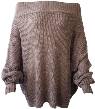 Goodnight Macaroon 'Nana' Off The Shoulder Loose Knit Slouchy Sweater (5  Colors) - ShopStyle