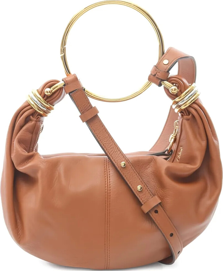 Chloé Pre-Owned 2020s small Bracelet Hobo leather tote bag