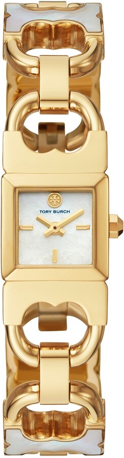 Tory Burch The Double-T Link Bracelet Watch - ShopStyle