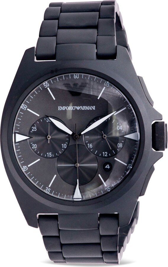 Emporio Armani Black Stainless Steel Mens Watch