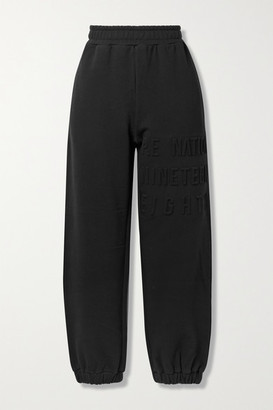 P.E Nation Power Play Embossed Stretch Organic Cotton-jersey Track Pants