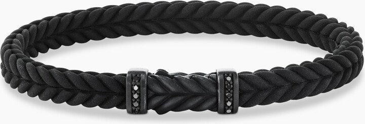 Move Titanium XL Diamond Cord Bracelet in Black Titanium