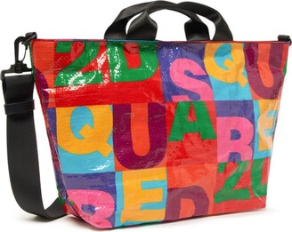 DSQUARED2 Kids Logo-Print Colour-Block Bag