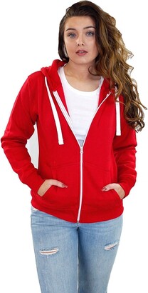 plain red hoodie womens