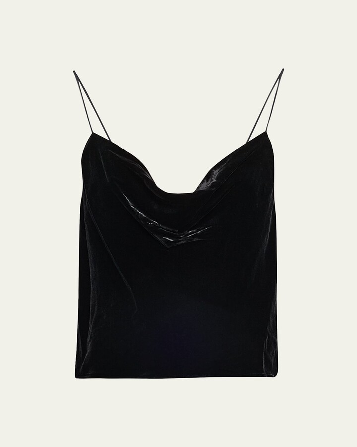 L'Agence Calista Cowl-Neck Silk Camisole