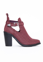 Thumbnail for your product : Missguided Rose Buckle Ankle Boots Oxblood