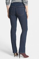 Thumbnail for your product : Jag Jeans 'Peri' Pull-On Straight Leg Jeans (Dark Shadow) (Petite)
