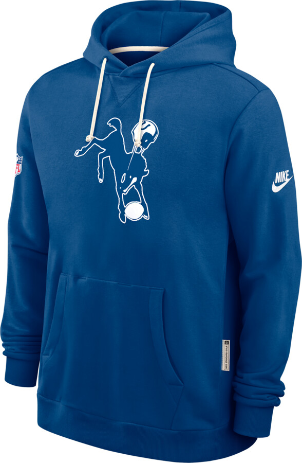 Nike Indianapolis Colts Alt Offensive Set Play Sideline Men's Dri-FIT NFL Pullover Hoodie in Blue | 03AZ4LBQ98-V4T