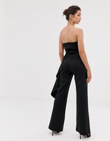 Thumbnail for your product : True Violet exclusive side peplum jumpsuit in black