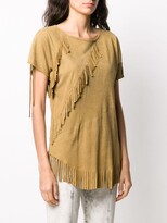 Thumbnail for your product : A.N.G.E.L.O. Vintage Cult 1970s fringed trim T-shirt