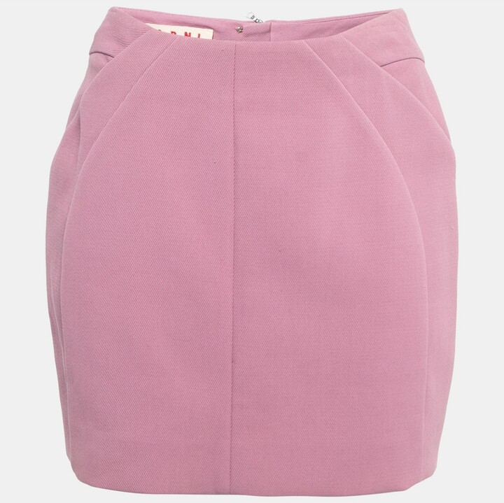 Pre-Owned Marni Women's Pink Cotton Mini Skirt