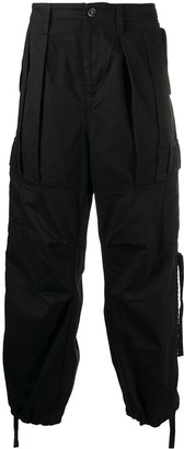 mens elastic waist cargo pants with drawstring