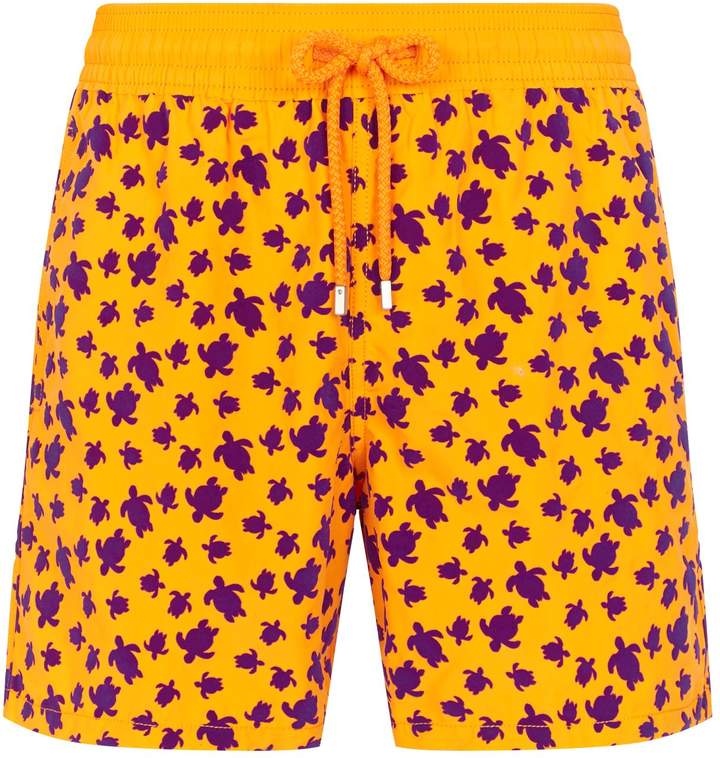 vilebrequin turtle print swim trunks