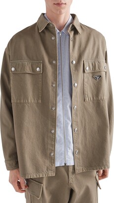 デニムジャケット PRADA | Classic Bull denim shirt GEC066_12CD_F0F4Q_S_212 関税込 PRADA | Worn bull-denim shirt (PRADA/デニムジャケット