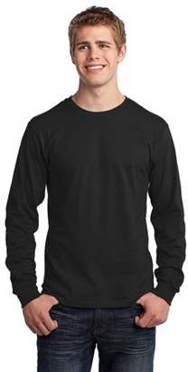 Port & Company Long Sleeve 5.4-oz. 100% Cotton T-Shirt. Jet Black. 2XL.