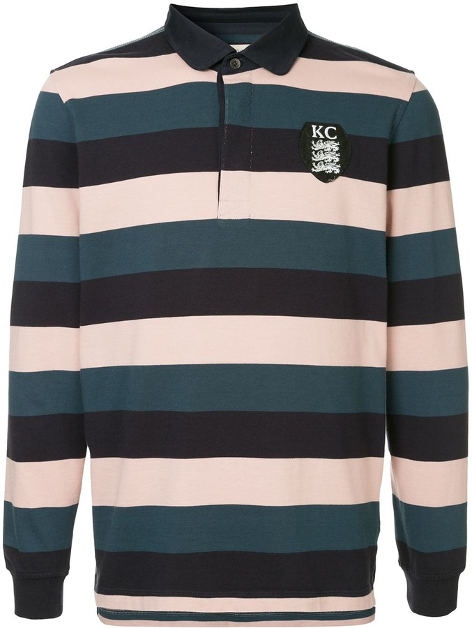 hood by air long sleeve striped polo