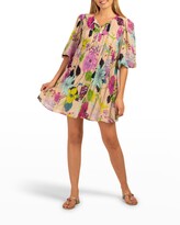 Thumbnail for your product : Trina Turk Silvery 2 Smocked Floral-Print Dress