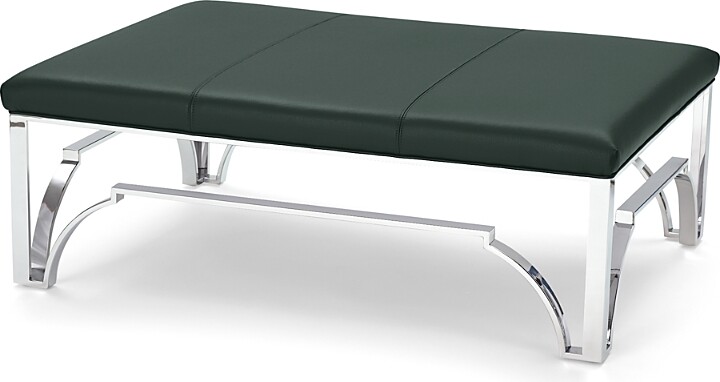 Massoud Hutchins Chrome Ottoman