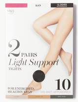 Thumbnail for your product : Marks and Spencer 2 Pair Pack 10 Denier Tights
