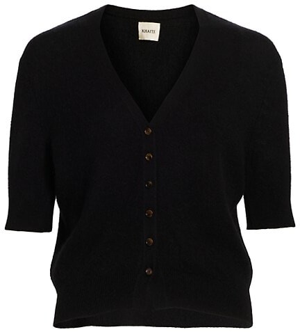 black short sleeve cardigan