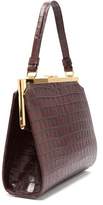 Thumbnail for your product : Mansur Gavriel Elegant Crocodile-effect Leather Clutch Bag - Womens - Dark Brown