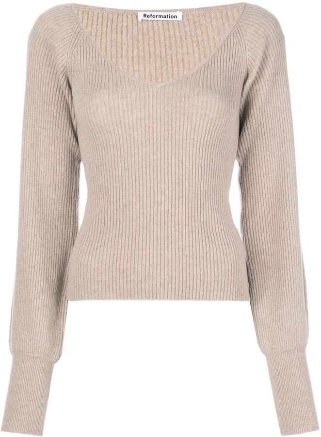 Wide V-neck Sweater | Shop The Largest Collection | ShopStyle