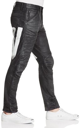 G Star Painted Coated Denim New Tapered Fit Jeans in Dark Aged