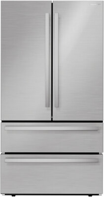 Sharp 22.5-Cu. Ft. French Door Counter-Depth Refrigerator in Stainless Steel