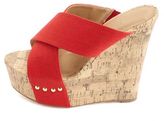 Thumbnail for your product : Charlotte Russe X-Band Mule Platform Wedges