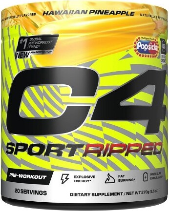 Cellucor C4 CellucorC4SportRippedPre-WorkoutPowder-PopsicleHawaiianPineapple-9.5oz/20Servings