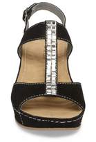 Thumbnail for your product : David Tate Bubbly Embellished T-Strap Wedge Sandal