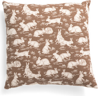 TJMAXX By Shumacher Fabric 20X20 Luxury Cottontails Pillow