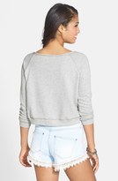 Thumbnail for your product : Michelle Graphic Crop Sweatshirt (Juniors)