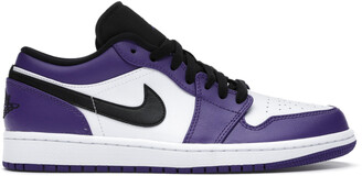 Jordan Nike 1 Low Court Purple White Sneakers US Size 12.5 EU Size 47 -  ShopStyle