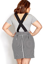 Thumbnail for your product : Forever 21 FOREVER 21+ Railroad Stripe Overall Dress