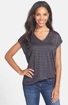 Thumbnail for your product : Vince Camuto Shadow Stripe V-Neck Tee